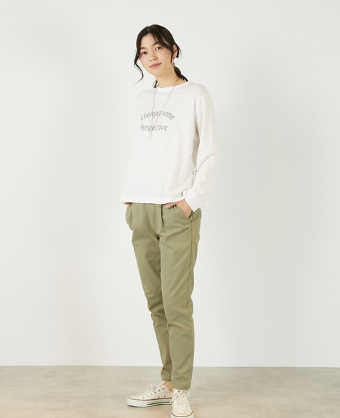 【ロゴプリントロングスリーブTシャツ】 詳細画像 オフホワイト 3