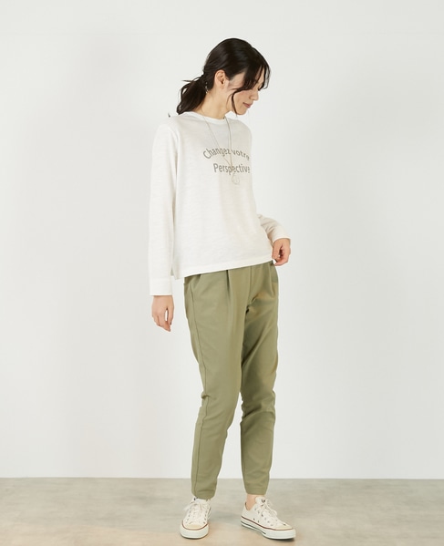 【ロゴプリントロングスリーブTシャツ】 詳細画像 オフホワイト 8