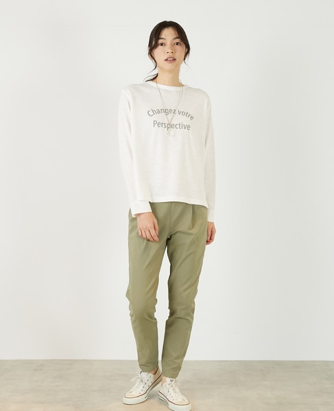 【ロゴプリントロングスリーブTシャツ】 詳細画像 オフホワイト 9