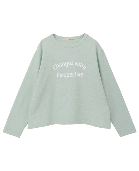 【ロゴプリントロングスリーブTシャツ】 詳細画像 ミント 1