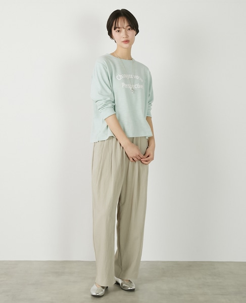 【ロゴプリントロングスリーブTシャツ】 詳細画像 ミント 11