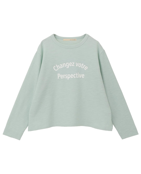 【ロゴプリントロングスリーブTシャツ】 詳細画像 ミント 12