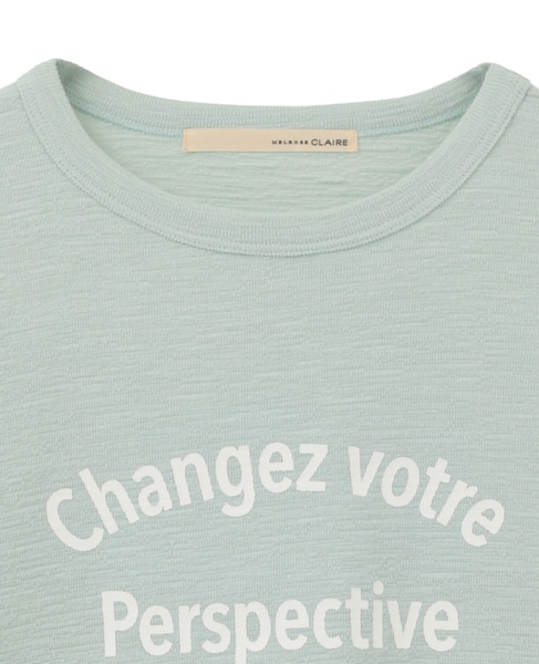 【ロゴプリントロングスリーブTシャツ】 詳細画像 ミント 3