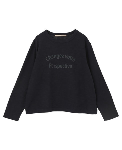 【ロゴプリントロングスリーブTシャツ】 詳細画像 ネイビー 1