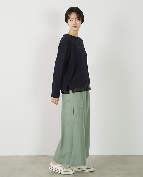 【ロゴプリントロングスリーブTシャツ】 詳細画像 ネイビー 11