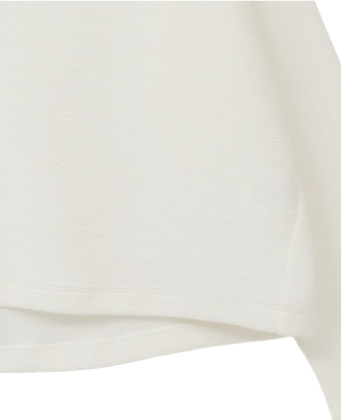 【ふくれリブ切り替えカットプルオーバー】 詳細画像 オフホワイト 13