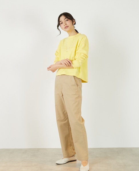【ふくれリブ切り替えカットプルオーバー】 詳細画像 イエロー 4