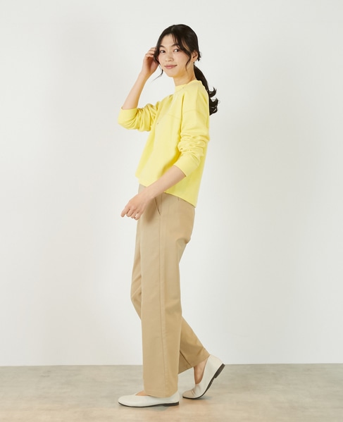 【ふくれリブ切り替えカットプルオーバー】 詳細画像 イエロー 5