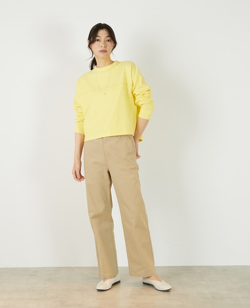 【ふくれリブ切り替えカットプルオーバー】 詳細画像 イエロー 9