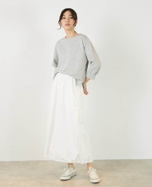 【コットンミックスミニ裏毛着回しプルオーバー】 詳細画像 杢グレー 2