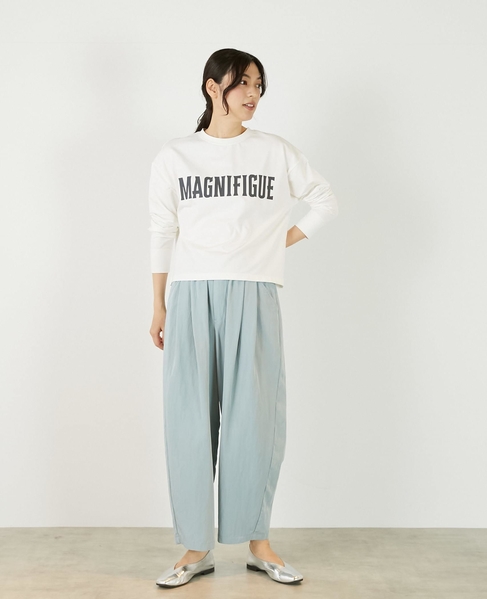 【ミニ裏毛MAGNIFIGUE ロゴPTロングTシャツ】 詳細画像 オフホワイト 8