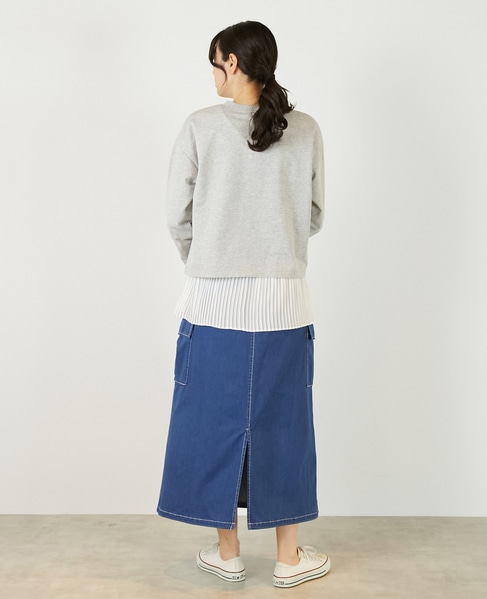 【ミニ裏毛MAGNIFIGUE ロゴPTロングTシャツ】 詳細画像 杢グレー 5