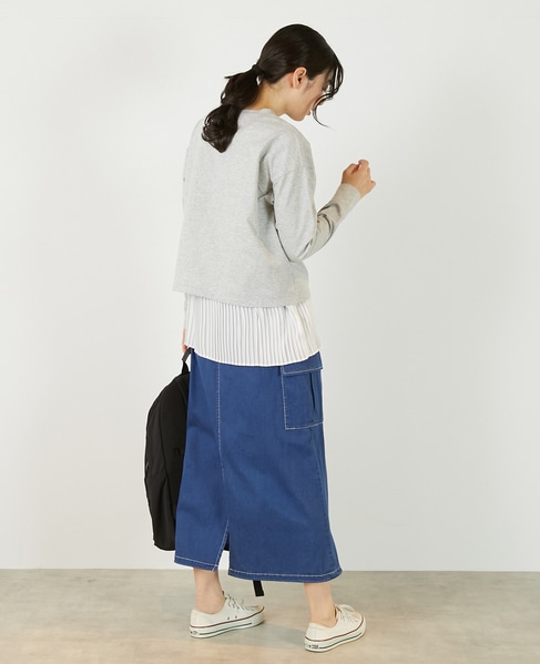 【ミニ裏毛MAGNIFIGUE ロゴPTロングTシャツ】 詳細画像 杢グレー 6