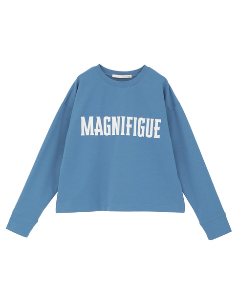 【ミニ裏毛MAGNIFIGUE ロゴPTロングTシャツ】 詳細画像 ブルー 10