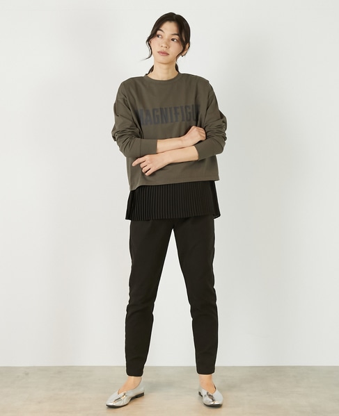 【ミニ裏毛MAGNIFIGUE ロゴPTロングTシャツ】 詳細画像 グリーン系その他 2