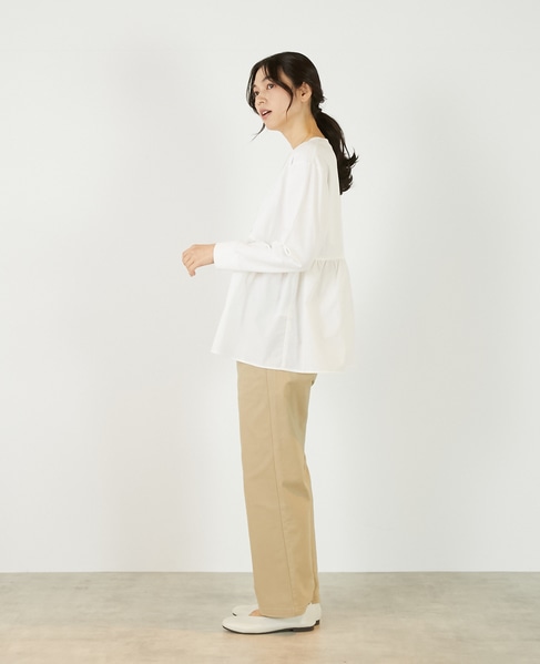 【コットン天竺＋ファブリックプルオーバー】 詳細画像 オフホワイト 4