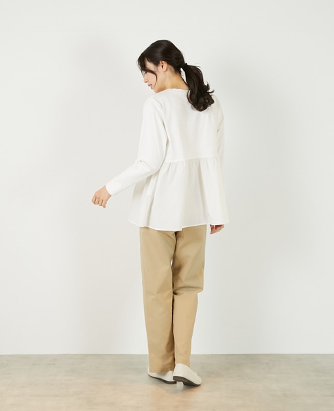 【コットン天竺＋ファブリックプルオーバー】 詳細画像 オフホワイト 5