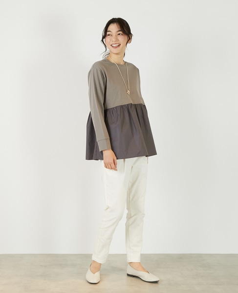 【コットン天竺＋ファブリックプルオーバー】 詳細画像 ブラウン系その他 7