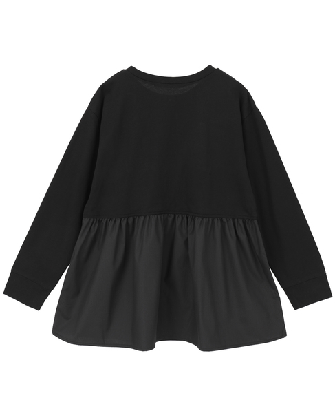 【コットン天竺＋ファブリックプルオーバー】 詳細画像 ブラック 11