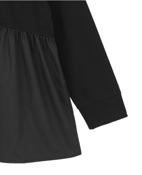 【コットン天竺＋ファブリックプルオーバー】 詳細画像 ブラック 13