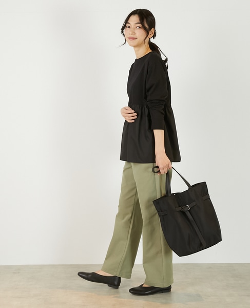 【コットン天竺＋ファブリックプルオーバー】 詳細画像 ブラック 4