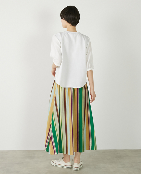 【異素材バルーンスリーブカットプルオーバー】 詳細画像 ホワイト 7