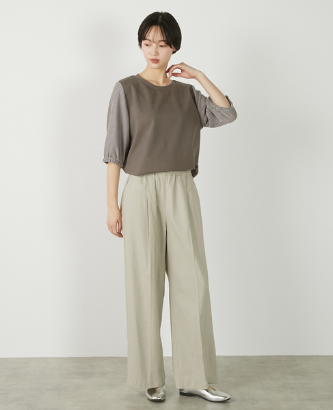 【異素材バルーンスリーブカットプルオーバー】 詳細画像 ブラウン系その他 10