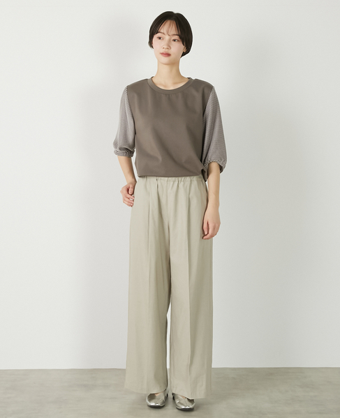 【異素材バルーンスリーブカットプルオーバー】 詳細画像 ブラウン系その他 4