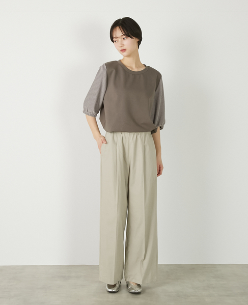 【異素材バルーンスリーブカットプルオーバー】 詳細画像 ブラウン系その他 9