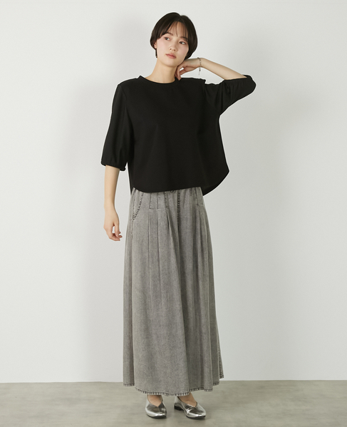 【異素材バルーンスリーブカットプルオーバー】 詳細画像 ブラック 11