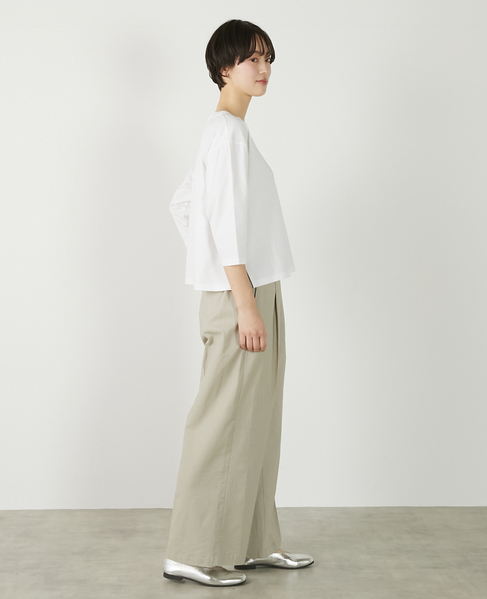 【コットン天竺BONJOURロゴプリントTシャツ】 詳細画像 オフホワイト 7