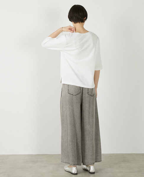 【ジャガードリブシンプルセットインプルオーバー】 詳細画像 オフホワイト 7