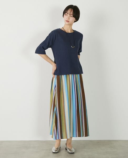 【ジャガードリブシンプルセットインプルオーバー】 詳細画像 ネイビー 2