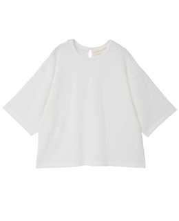 【ふくれ地柄ドルマンカットプルオーバー】