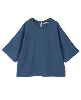 【ふくれ地柄ドルマンカットプルオーバー】