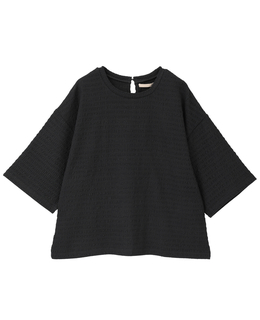 【ふくれ地柄ドルマンカットプルオーバー】