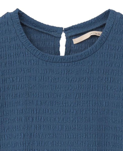 【ふくれ地柄ドルマンカットプルオーバー】 詳細画像 ブルー 3