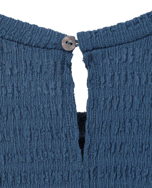 【ふくれ地柄ドルマンカットプルオーバー】 詳細画像 ブルー 4