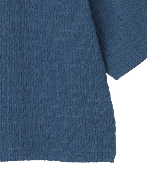 【ふくれ地柄ドルマンカットプルオーバー】 詳細画像 ブルー 6