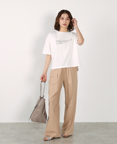 【コットンロゴプリントtシャツ】 詳細画像 オフホワイト 2
