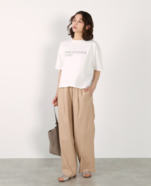 【コットンロゴプリントtシャツ】 詳細画像 オフホワイト 4