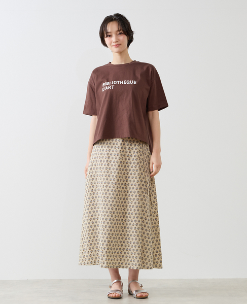 【コットンロゴプリントtシャツ】 詳細画像 ブラウン 2