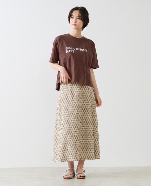 【コットンロゴプリントtシャツ】 詳細画像 ブラウン 3