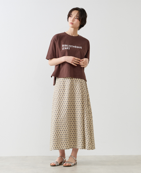 【コットンロゴプリントtシャツ】 詳細画像 ブラウン 4