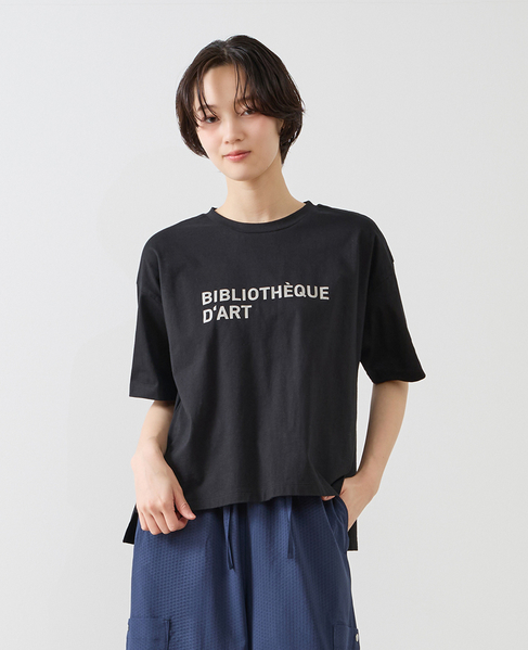 【コットンロゴプリントtシャツ】 詳細画像 ブラック 1