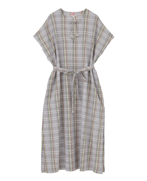 【INDIA INDUSTRY/インディア インダストリー】カフタンワンピース 詳細画像 ホワイト系その他 1