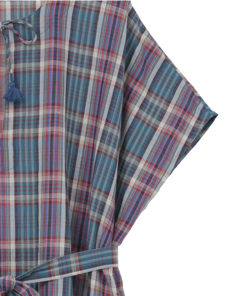 【INDIA INDUSTRY/インディア インダストリー】カフタンワンピース 詳細画像 ブルー系その他 4