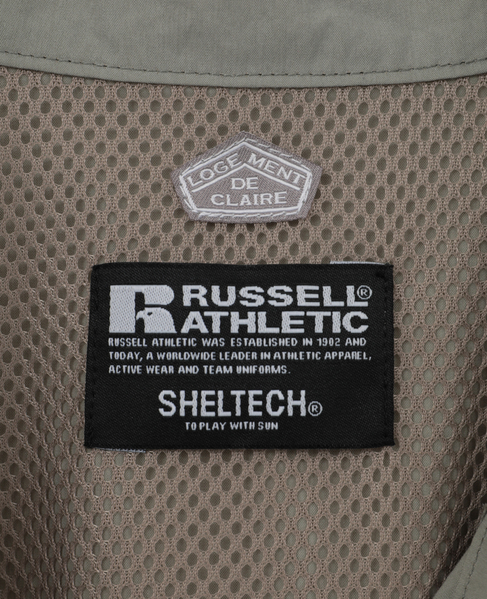 《別注》【RUSSELL ATHLETIC/ラッセルアスレチック】ドロストシャツワンピース 詳細画像 カーキ 16