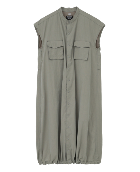 《別注》【RUSSELL ATHLETIC/ラッセルアスレチック】ドロストシャツワンピース 詳細画像 カーキ 21