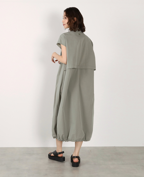 《別注》【RUSSELL ATHLETIC/ラッセルアスレチック】ドロストシャツワンピース 詳細画像 カーキ 6